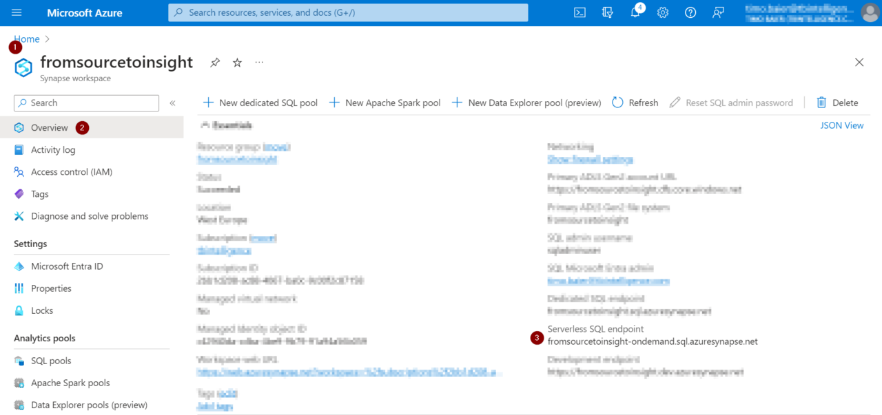 Azure Synapse Serverless SQL pool – How to extract the database model ...